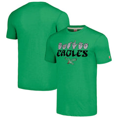Philadelphia Eagles Homage Unisex The NFL ASL Collection by Love Sign American Sign Language T-Shirt - Green T-shirts