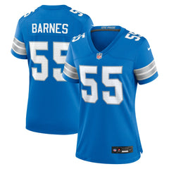 Derrick Barnes Detroit Lions Women's Team Game Jersey - Blue Jerseys