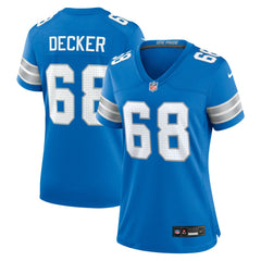 Taylor Decker Detroit Lions Women's Team Game Jersey - Blue Jerseys