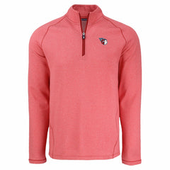 Cleveland Guardians Cutter & Buck Peshastin Eco Fleece Recycled Raglan Quarter-Zip Top - Heather Red Tops