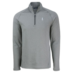 Chicago Cubs Cutter & Buck Peshastin Eco Fleece Recycled Raglan Quarter-Zip Top - Heather Gray Tops