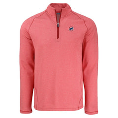 Chicago Cubs Cutter & Buck Peshastin Eco Fleece Recycled Raglan Quarter-Zip Top - Heather Red Tops