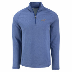 New York Mets Cutter & Buck Peshastin Eco Fleece Recycled Raglan Quarter-Zip Top - Heather Blue Tops