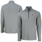 San Francisco Giants Cutter & Buck Peshastin Eco Fleece Recycled Raglan Quarter-Zip Top - Heather Gray Tops