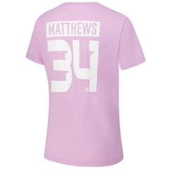 Auston Matthews Toronto Maple Leafs Levelwear Women's Hockey Fights Cancer Anthem Name & Number T-Shirt - Lavender | US 202088228