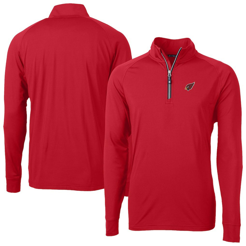 Arizona Cardinals Cutter & Buck Adapt Eco DryTec Raglan Quarter-Zip Jacket - Red Jackets