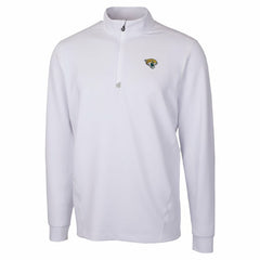 Jacksonville Jaguars Cutter & Buck Traverse Stretch Quarter-Zip Top - White Tops