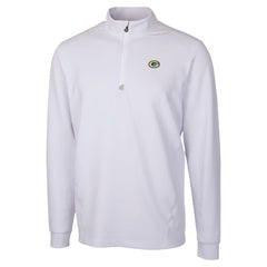 Green Bay Packers Cutter & Buck Traverse Stretch Quarter-Zip Top - White Tops