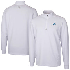 Detroit Lions Cutter & Buck Traverse Stretch Quarter-Zip Top - White Tops