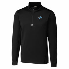 Detroit Lions Cutter & Buck Traverse Stretch Quarter-Zip Top - Black Tops