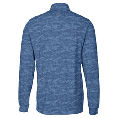 New England Patriots Cutter & Buck Traverse Camo Print Stretch Quarter-Zip Top - Navy Tops