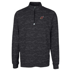 Arizona Cardinals Cutter & Buck Traverse Camo Print Stretch Quarter-Zip Top - Black Tops
