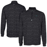 Carolina Panthers Cutter & Buck Traverse Camo Print Stretch Quarter-Zip Top - Black Tops