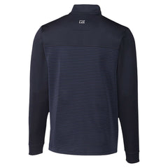 Seattle Seahawks Cutter & Buck Traverse Stripe Stretch DryTec Quarter-Zip Top - Navy Tops