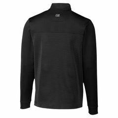 Detroit Lions Cutter & Buck Traverse Stripe Stretch DryTec Quarter-Zip Top - Black Tops