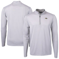 Baltimore Ravens Cutter & Buck Virtue Eco Pique Micro Stripe Quarter-Zip Jacket - Gray Jackets