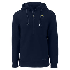 Los Angeles Chargers Cutter & Buck Roam Eco Recycled Half-Zip Hoodie - Navy Hoodies