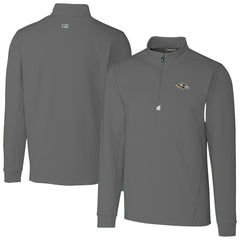 Baltimore Ravens Cutter & Buck Big & Tall Traverse Eco Tri-Blend DryTec Quarter-Zip Jacket - Gray Jackets