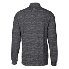 Minnesota Vikings Cutter & Buck Big & Tall Traverse Eco Camo Tri-Blend DryTec Quarter-Zip Jacket - Black Jackets