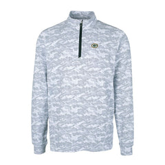 Green Bay Packers Cutter & Buck Big & Tall Traverse Eco Camo Tri-Blend DryTec Quarter-Zip Jacket - Charcoal Jackets
