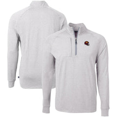 Washington Commanders Cutter & Buck Big & Tall Adapt Eco Raglan Quarter-Zip Jacket - Heather Gray Jackets