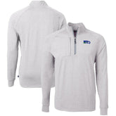 Seattle Seahawks Cutter & Buck Big & Tall Adapt Eco Raglan Quarter-Zip Jacket - Heather Gray Jackets