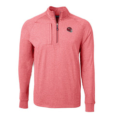 Kansas City Chiefs Cutter & Buck Big & Tall Adapt Eco Raglan Quarter-Zip Jacket - Heather Red Jackets
