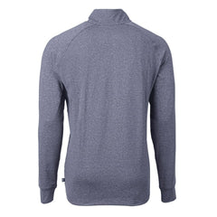 Chicago Bears Cutter & Buck Big & Tall Adapt Eco Raglan Quarter-Zip Jacket - Heather Navy Jackets