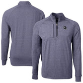 Seattle Seahawks Cutter & Buck Big & Tall Adapt Eco Raglan Quarter-Zip Jacket - Heather Navy Jackets