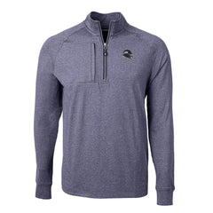 Seattle Seahawks Cutter & Buck Big & Tall Adapt Eco Raglan Quarter-Zip Jacket - Heather Navy Jackets