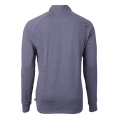 Seattle Seahawks Cutter & Buck Big & Tall Adapt Eco Raglan Quarter-Zip Jacket - Heather Navy Jackets