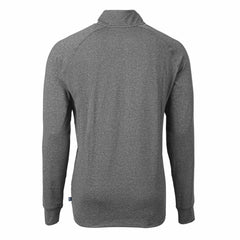 Detroit Lions Cutter & Buck Big & Tall Adapt Eco Raglan Quarter-Zip Jacket - Heather Black Jackets