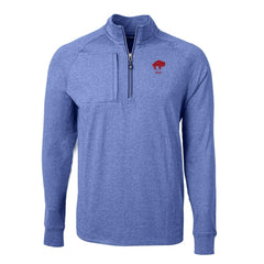 Buffalo Bills Cutter & Buck Big & Tall Adapt Eco Raglan Quarter-Zip Jacket - Heather Royal Jackets