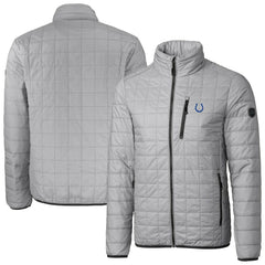 Indianapolis Colts Cutter & Buck Big & Tall Rainier PrimaLoft Eco Insulated Full-Zip Hoodie Puffer Jacket - Gray Hoodies