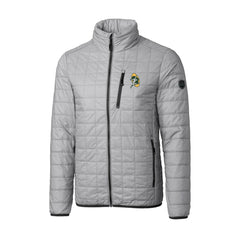 Green Bay Packers Cutter & Buck Big & Tall Rainier PrimaLoft Eco Insulated Full-Zip Puffer Jacket - Gray Jackets
