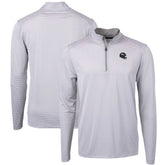 Denver Broncos Cutter & Buck Big & Tall Virtue Eco Pique Micro Stripe Tri-Blend Quarter-Zip Jacket - Gray Jackets