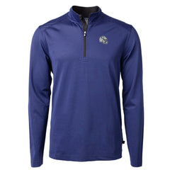 Indianapolis Colts Cutter & Buck Big & Tall Virtue Eco Pique Micro Stripe Tri-Blend Quarter-Zip Jacket - Royal Jackets