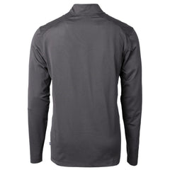 Minnesota Vikings Cutter & Buck Big & Tall Virtue Eco Pique Micro Stripe Tri-Blend Quarter-Zip Jacket - Black Jackets