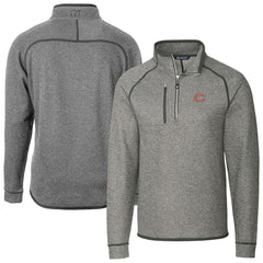 Chicago Bears Cutter & Buck Big & Tall Mainsail Sweater-Knit Half-Zip Jacket - Heather Gray Jackets