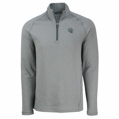 Detroit Lions Cutter & Buck Peshastin Eco Fleece Tri-Blend Raglan Recycled Quarter-Zip Jacket - Heather Gray Jackets