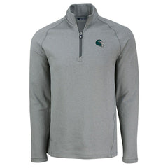 Philadelphia Eagles Cutter & Buck Peshastin Eco Fleece Tri-Blend Raglan Recycled Quarter-Zip Jacket - Heather Gray Jackets