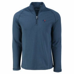 Tampa Bay Buccaneers Cutter & Buck Peshastin Eco Fleece Tri-Blend Raglan Recycled Quarter-Zip Jacket - Heather Navy Jackets