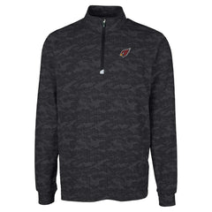 Arizona Cardinals Cutter & Buck Big & Tall Traverse Eco Camo Tri-Blend DryTec Quarter-Zip Jacket - Black Jackets