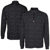Carolina Panthers Cutter & Buck Big & Tall Traverse Eco Camo Tri-Blend DryTec Quarter-Zip Jacket - Black Jackets