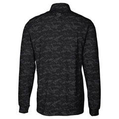 Tampa Bay Buccaneers Cutter & Buck Big & Tall Traverse Eco Camo Tri-Blend DryTec Quarter-Zip Jacket - Black Jackets