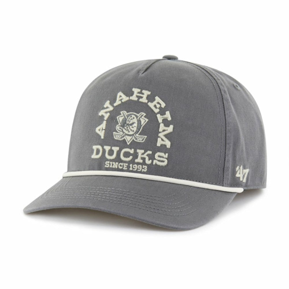 Anaheim Ducks '47 Canyon Ranchero Hitch Adjustable Hat - Charcoal | US 202096277