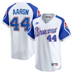 Hank Aaron Atlanta Braves Nike Throwback Cooperstown Collection Limited Jersey - White Jerseys
