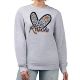 New York Knicks G-III 4Her by Carl Banks Women's Leopard Heart Fleece Pullover Sweatshirt Heather Gray outlet