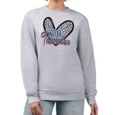Oklahoma City Thunder G-III 4Her by Carl Banks Women's Leopard Heart Fleece Pullover Sweatshirt Heather Gray