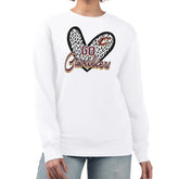 Cleveland Cavaliers G-III 4Her by Carl Banks Women's Leopard Heart Fleece Pullover Sweatshirt White